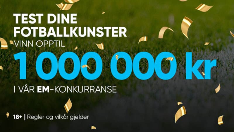 Delta i EM-spillet og kjemp om 1 million kroner